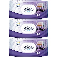 Familia Islak Havlu Mendil Lavantanın Ferahlığı 90 Yaprak 3lü Set 3'lü Set