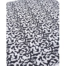 Siyah Gri Desenli Dolgun Esnek Jakarlı Örme Kumaş Hırkalık & Kazaklık 160x90cm-12659 Siyah,gri