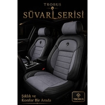 Vw Passat Sedan 2015 Sonrası Uyumlu Süvari Serisi Füme Siyah Premium Tay Tüyü Koltuk Kılıfı