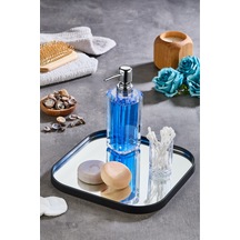 Kare Ayna Duvar Aksesuarı - Sunumluk Siyah Çok Amaçlı 24x24cm Plastik Siyah Duvar Aynası Renkli