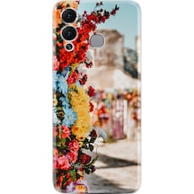 Infinix Hot 12 Play Kılıf Silikon Desen Özel Seri Gerçek Çiçekler 1743