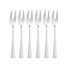 Limon Ve Fondü Çatalı Seti, Çelik, 11 Cm, Gümüş Metalik, 6 Parça Açık Ceviz