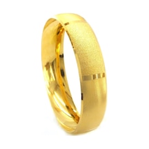Altın Kaplama Parçalı Düz Ve Simli 1.5 Cm Bilezik Blz-3064 Altın