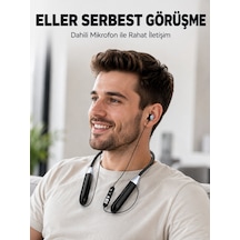 Uzun Kullanım Süreli Bluetooth Kulaklık Boyun Bantlı Mikrofonlu Kablosuz Müzik Ve Görüşme Kulaklığı - Lisinya Çok Renkli