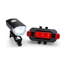 Bisiklet Işık Seti Usb Şarjlı Ön Arka Bisiklet Farı 2'li Led Bisiklet Lambası Su Geçirmez 300 Lümen Stop Lambas Çok Renkli