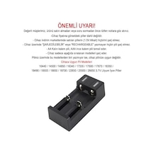 Pil Şarj Aleti İki Yuvalı - Lityum Pil Şarj Cihazı/gt-bc02