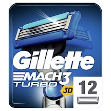 Gillette Mach3 Turbo Yedek Tıraş Bıçağı 12'li