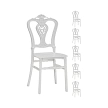 6 Adet Carisma Beyaz Sandalye / Balkon-Bahçe-Mutfak