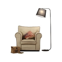 RİOLİGHT RETRO3 RUSTİK SİYAH HAREKETLİ KUMAŞ BAŞLIK METAL LAMBADE