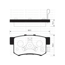 Sangsin Sp2116 Arka Balata Crv Iı 2.0 2.4 Vtec 2.2ctdı 02 06 Crv Iıı 2.0ı Vtec 2.2ıctdı 01 07 Gdb3438 71768576