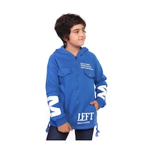 Toontoy Erkek Çocuk Kapüşonlu Baskılı Hırka Antrasit Melanj