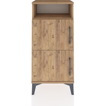 Arges Komodin Tek Raflı 2 Kapaklı 44x30x96 Çam-çam Çam