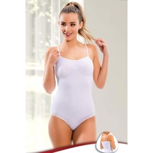 Royaleks Korseli Çıtçıtlı Body Alttan Çıtçıtlı Body Atlet Korse 17500 - Beyaz Çok Renkli