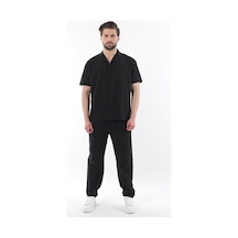 Madmext Siyah Over Fit Erkek Gömlek Takım E7303 Siyah