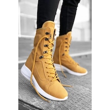 Günkar Bağcıklı Camel Sarı Boksör Unisex Spor Postal Bot Sarı