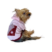 Kemique Pink Burgundy Bee Kapşonlu Köpek Sweatshirt