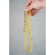Tesbih Kenti Küçük Boy 99'luk Limon Sarı Taneli Namaz Tesbihi