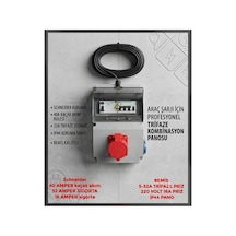 Hes Kablolu 5x4 Ttr Bakır 10 Metre Araç Şarjı Uyumlu 5-32a Trifaze Kombinasyon Panosu Kaçak Akımlı Kablolu-sigortalı- Prizli Ve Montajlı - 923930711