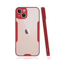 Apple iPhone  Uyumlu,  14 Plus Kılıf Platin Silikon - Kırmızı