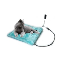 Kedi Köpek Isıtıcı Ped 48x48cm 5cm Kalınlık Peluş Yumusak Kumaş Yıkanabilir 12v Ile Çalışır