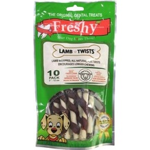 Freshy Lamb Twists Kuzu Etli Burgu Çubuk Köpek Ödülü 10'lu