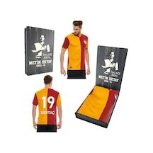 Galatasaray İsme Özel Metin Oktay Fan Forma Ahşap Kutulu Sarı