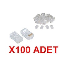 Rj45 Jack Konnektör Network Kablo Jakı Rj45 Jak 100 Adet