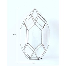 Dekoratif Cam Fanus - Geometrik Cam Fanus - Teraryum Cam Fanus