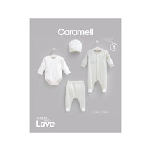 Caramell %100 Pamuk 4lü Tulumlu Teddy Bear Set 0-3 Ay 50-56 Cm Yeşil Crml.ze2517.ysl