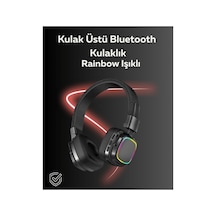Rgb Işıklı Katlanabilir Bluetooth 5.3 Kulak Üstü Kulaklık - Karbul9077-3494 Renkli