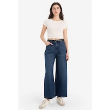 Defacto Culotte Yüksek Bel Jean Kar Yıkamalı Pantolon G4935ax26smnm28 Mavi-nm28