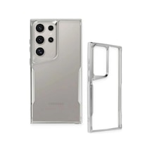 Samsung Galaxy  Uyumlu  S25 Ultra Kılıf Boyi Silikon Kapak - Gümüş
