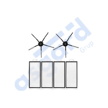Roborock Q7 , Q7+ , Q7 Max , Q7 Max+ Uyumlu 2 Yan Fırça 4 Filtre Pkt-iasgf0000535