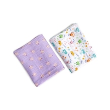 Milk&moo Müslin Örtü 2'li Set Milk&moo Friends Çok Renkli