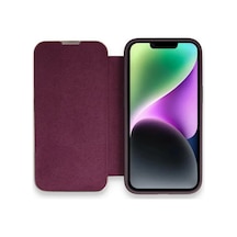 Apple İphone 13 Pro Max Kılıf Dolpin Kapaklı - Derin Mor 0.2M-Çok Renkli
