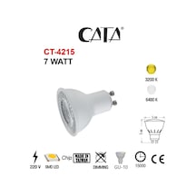 Cata Ct-4215 10 Adet Led Çanak Ampul (7W)