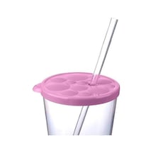 Limonlu Milkshake Baloncuklu Bardak, 700 Ml Kapasite Açık Kırmızı