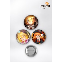 Limbus Company Don Quixote & Ishmael Çanta Süsü Rozet İğneli Buton Rozet Seti 58 Mm 3'lü Çok Renkli