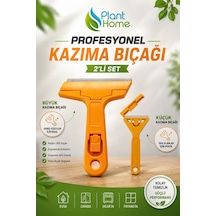 2 Li Profesyonel Kazıma Bıçağı Seti Büyük Ve Küçük Cam Seramik Ocak, Cam, Kapı Pencere Kazıyıcı Sökücü