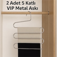 5 Bölmeli Metal Elbise Askısı 2 Adet Giysi Pantolon Eşarp Fular Kıyafet Askısı Vıp Metal Metalik Tr Diğer