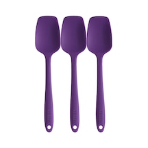 Silikon Kaşık Seti 3lü Büyük Boy Yanmaz Yapışmaz Çizmez Özel Renk
