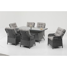 Denart Garden Derin Duble Rattan Takim Antrasit