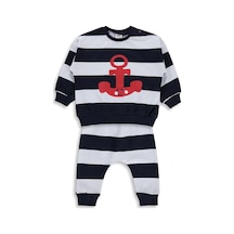 Civil Baby Çapa Baskılı 6-18 Ay Takım - Lacivert