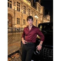 Baselco Elegance Pamuk Saten Slim Fit Gömlek Tycf089711362430754e40e08 Bordo Baselco Elegance Pamuk Saten Slim Fit Gömlek Tycf089711362430754e40e08 Bordo