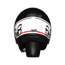 Motoanl Motosiklet Retro Yarım Camlı Ce Onaylı Güneş Vizörlü Kapalı Kask