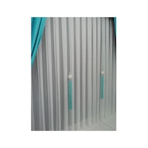 Zincir Desenli Etekleri Kurşunlu 1-2 Seyrek Pileli 325 X 200 Cm Tül Perde Kırık Beyaz