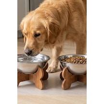 Büyük Irk Köpekler İçin Paslanmaz Çelik Mama Ve Su Kabı - Çapraz Ayak - 1000 Ml 1 Adet Gönderilmektedir