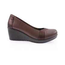 Dgn 651-22k Kadin Dolgu Taban Comfort Ayakkabi Kahverengi