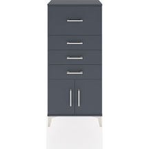 Hyperion Dolap 4 Çekmeceli 2 Kapaklı 60x44x134 Antrasit-antrasit Antrasit