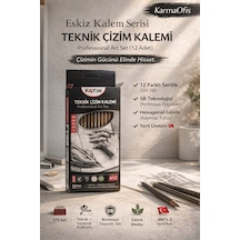 Teknik Çizim Kalemi Seti 12 Li 5h-5b Profesyonel Eskiz & Gölgelendirme Kalemleri